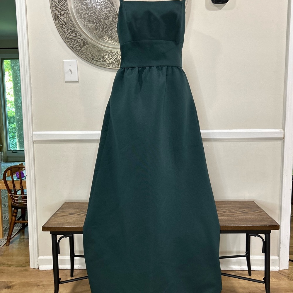 Amsale dark green formal dress - Size 8 - Picture 3 of 13